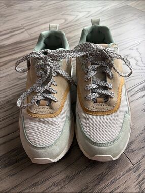 Hoff Women's Athletic Sneakers in Mint, Tan & Cream